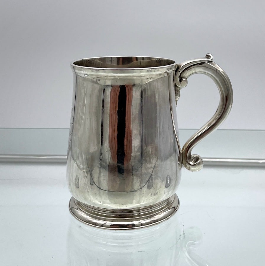 Early 18th Century Antique George II Sterling Silver Pint Mug London 1728 Edward Vincent - 4