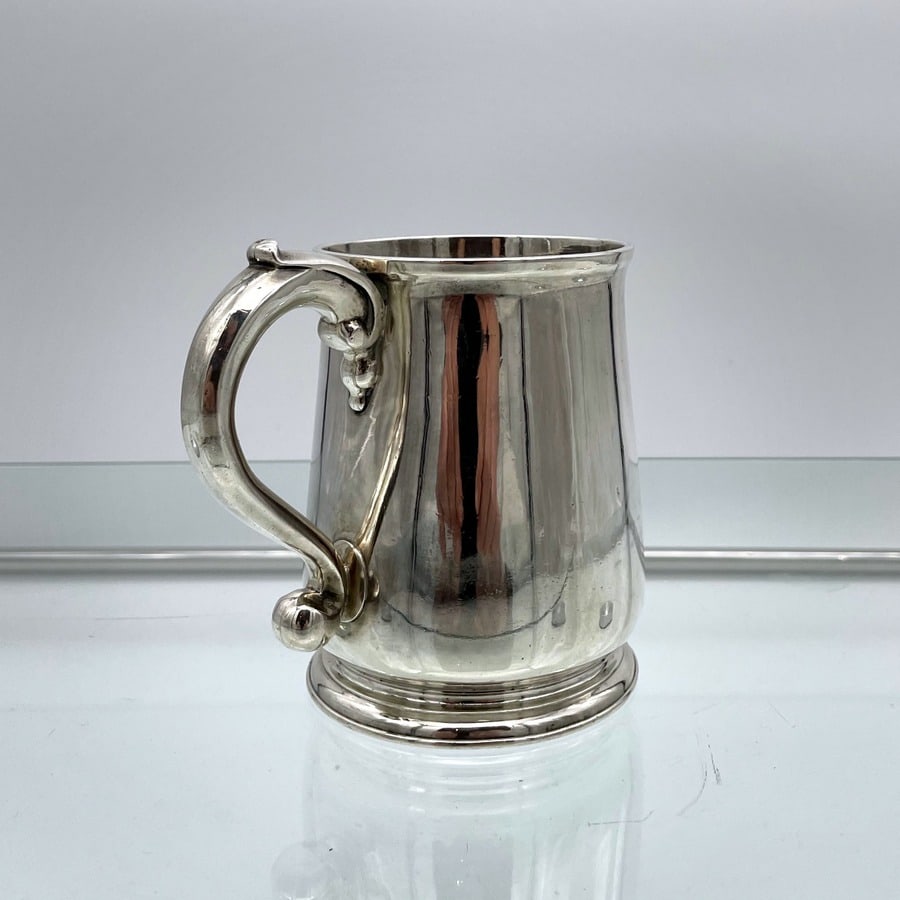 Early 18th Century Antique George II Sterling Silver Pint Mug London 1728 Edward Vincent - 5