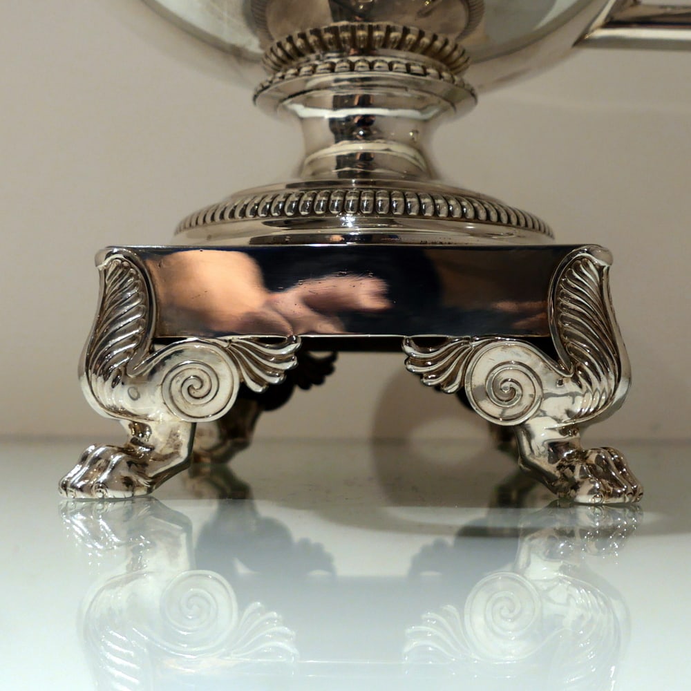 Early 19th Century Antique George III Sterling Silver Tea Urn London 1813 Paul Storr - 11