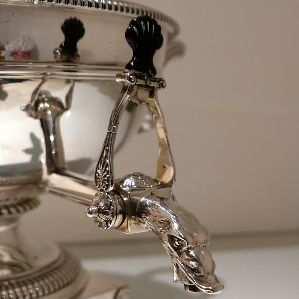 Early 19th Century Antique George III Sterling Silver Tea Urn London 1813 Paul Storr - 12