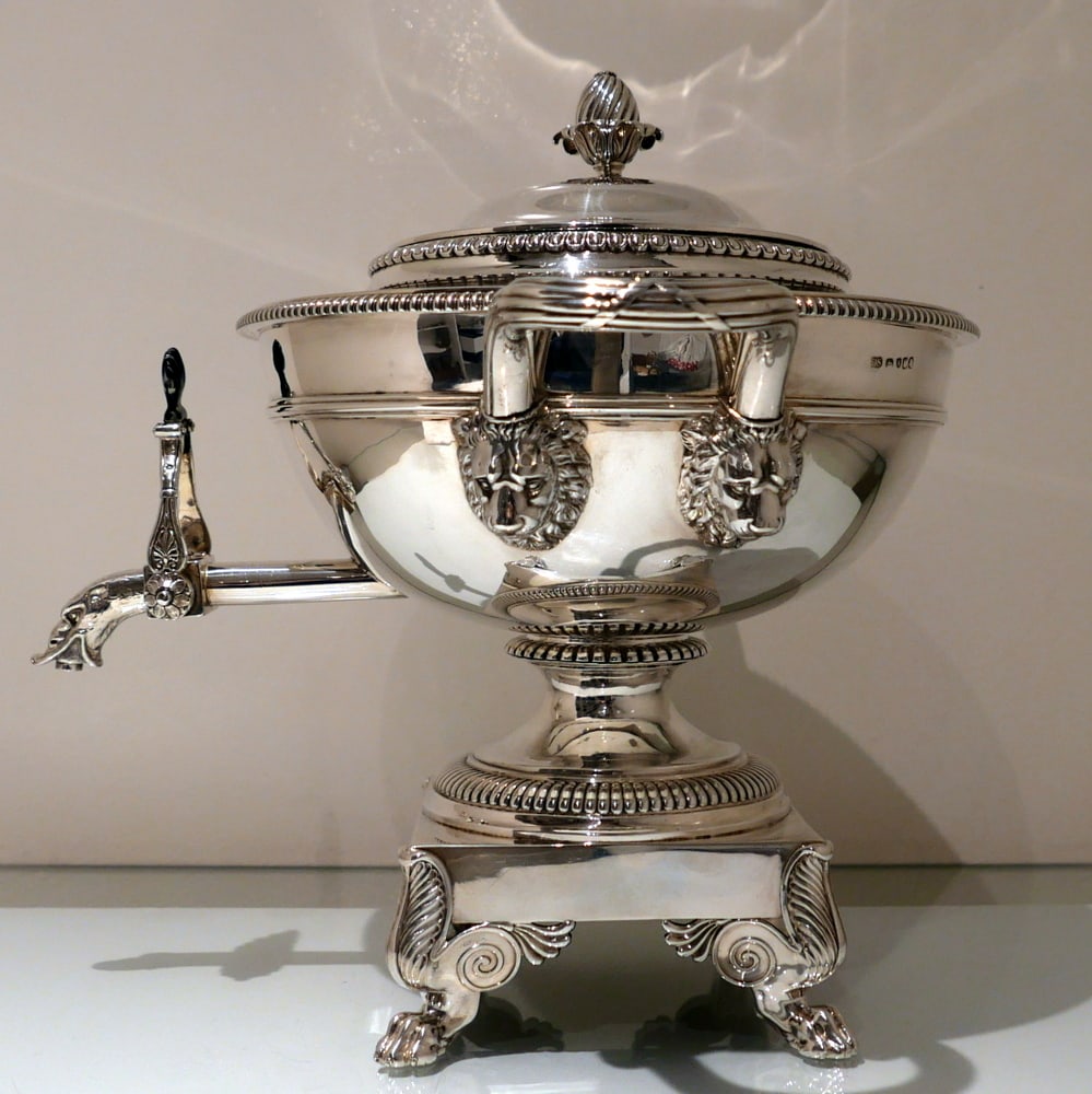 Early 19th Century Antique George III Sterling Silver Tea Urn London 1813 Paul Storr - 5