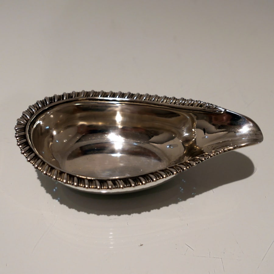 Early 19th Century Antique George IV Sterling Silver Pap Boat London 1829 Rebecca Emes & Edward - 2