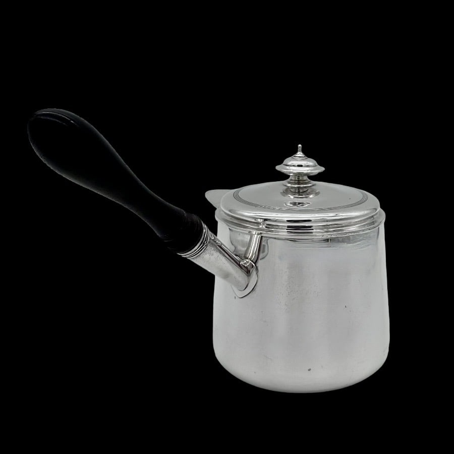 Early 19th Century Antique George III Silver Brandy Pan & Cover London 1817 Rebecca Emes & Edward - 4