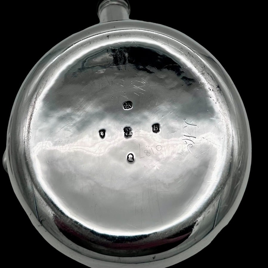 Early 19th Century Antique George III Silver Brandy Pan & Cover London 1817 Rebecca Emes & Edward - 9
