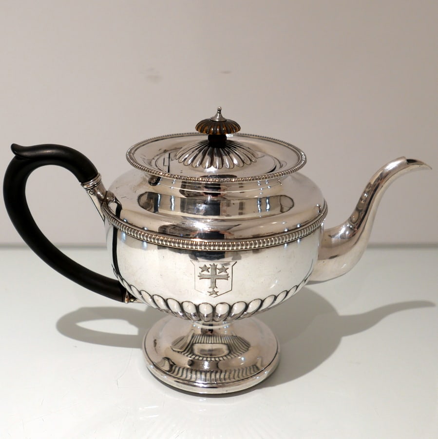 Early 19th Century Antique George III Old Sheffield Plate Four Piece Teaset Circa 1815 Matthew - 3
