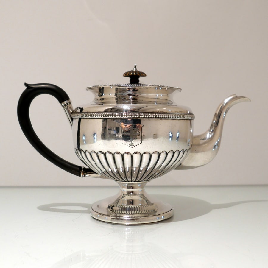Early 19th Century Antique George III Old Sheffield Plate Four Piece Teaset Circa 1815 Matthew - 4