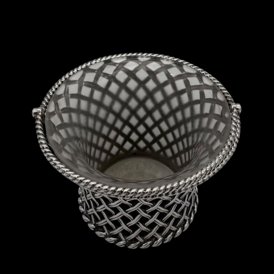 Mid 19th Century Antique Victorian Silver Sugar Basket Sheffield 1851 Henry Wilkinson & Co - 3