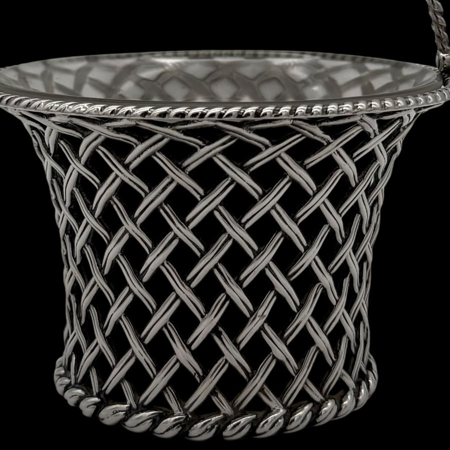 Mid 19th Century Antique Victorian Silver Sugar Basket Sheffield 1851 Henry Wilkinson & Co - 4