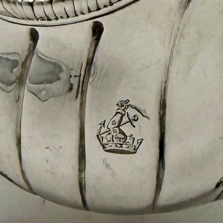 Mid 18th Century Antique George II Silver Pair Sauceboats London 1755 Daniel Piers - 8