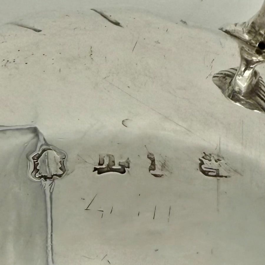 Mid 18th Century Antique George II Silver Pair Sauceboats London 1755 Daniel Piers - 9