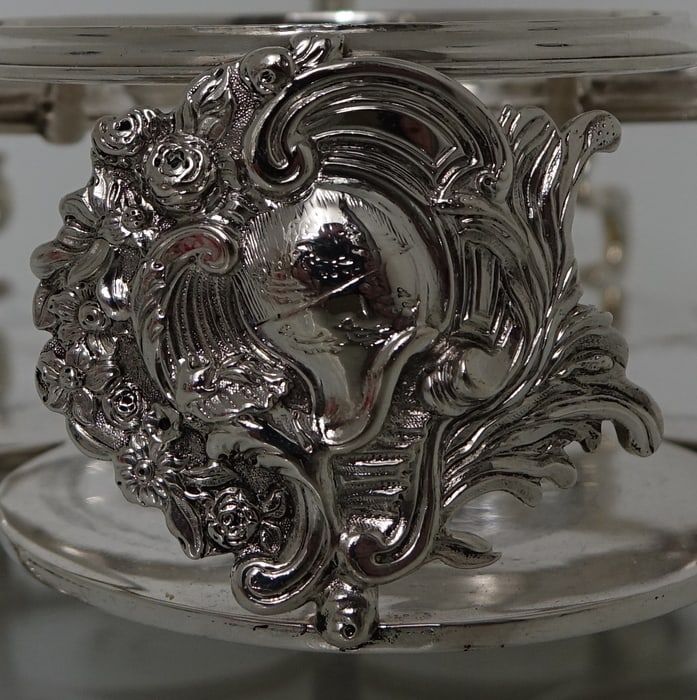 Antique Mid 18th Century George II Sterling Silver Warwick Cruet London 1744 George Hindmarsh - 12