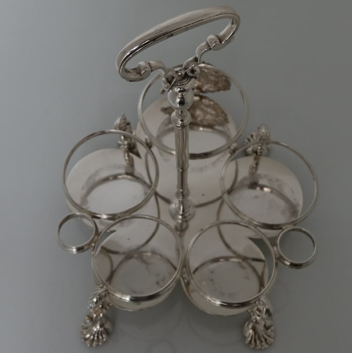 Antique Mid 18th Century George II Sterling Silver Warwick Cruet London 1744 George Hindmarsh - 5