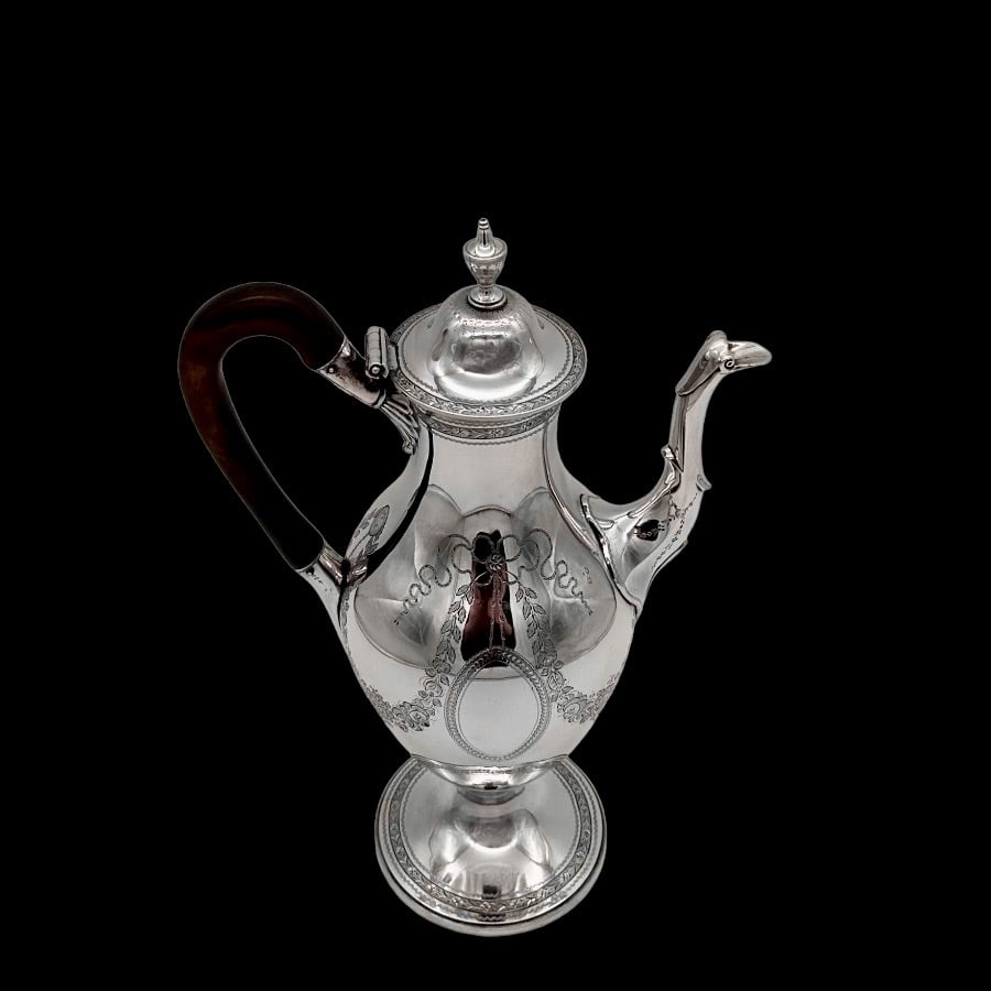 18th Century Antique George III Silver Coffee Pot London 1785 Jabez Daniell - 2