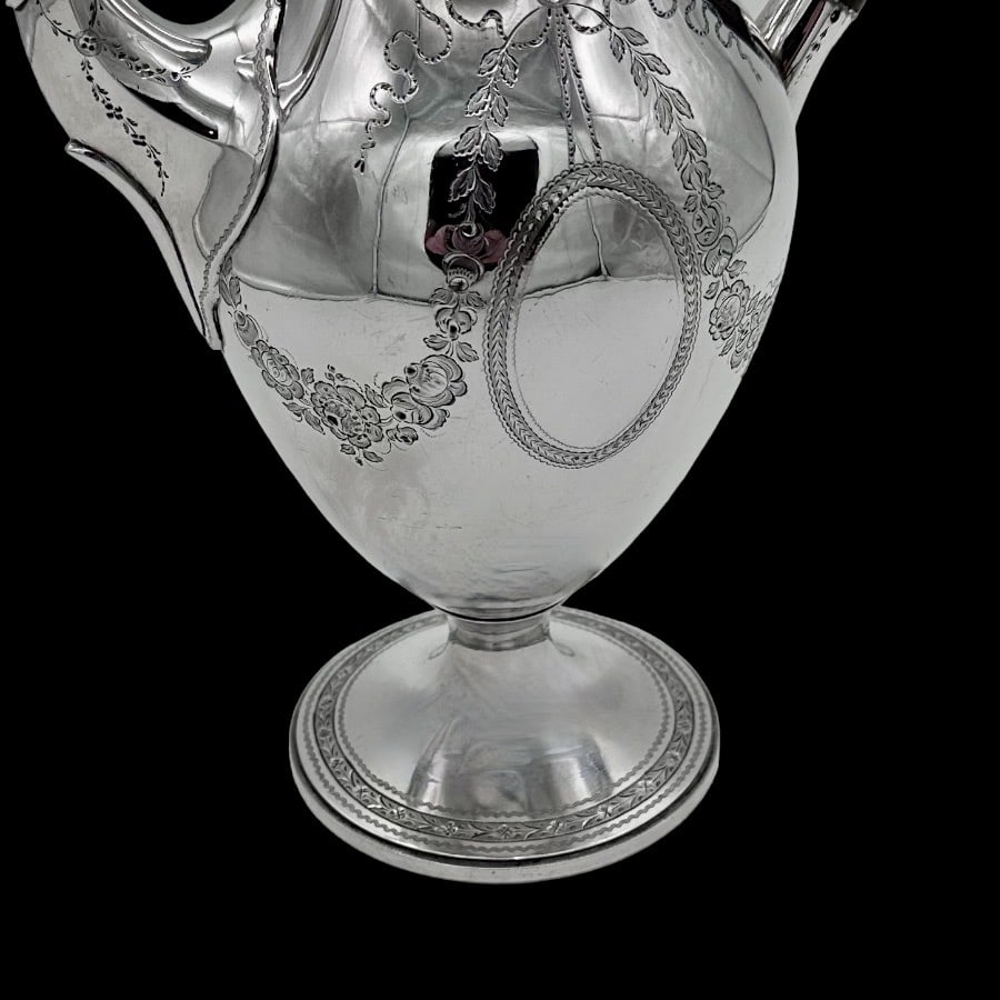 18th Century Antique George III Silver Coffee Pot London 1785 Jabez Daniell - 6
