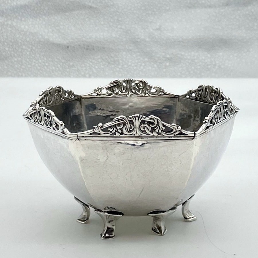 Early 20th Century Modern George V Sterling Silver Bowl London 1933 Omar Ramsden - 2