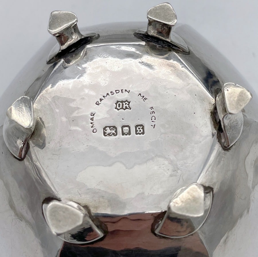 Early 20th Century Modern George V Sterling Silver Bowl London 1933 Omar Ramsden - 8