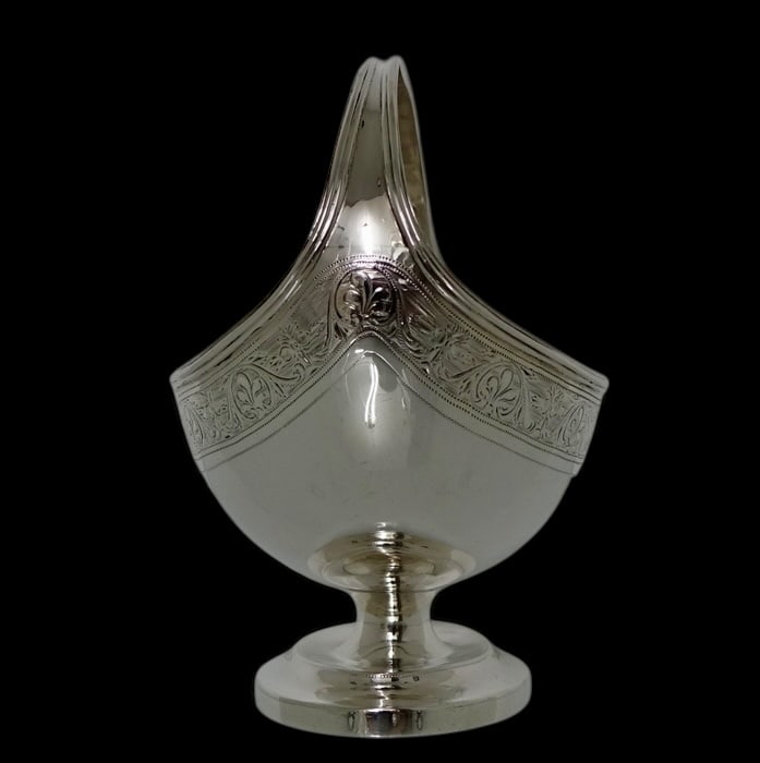 18th Century Antique Sterling Silver George III Sugar Basket London 1795 William Frisbee - 2