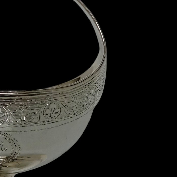 18th Century Antique Sterling Silver George III Sugar Basket London 1795 William Frisbee - 7