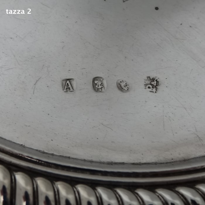 George I Silver Pair of Tazzas London 1716 Thomas Parr I - 12