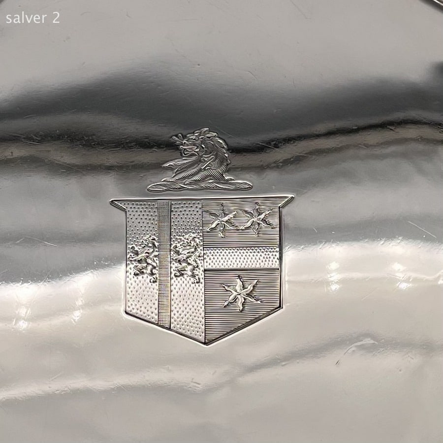 Early 19th Century Antique George III Pair Sterling Silver Salvers London 1802 Thomas Wallis II - 10