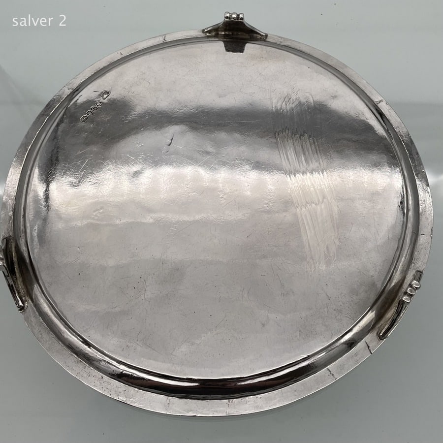 Early 19th Century Antique George III Pair Sterling Silver Salvers London 1802 Thomas Wallis II - 12