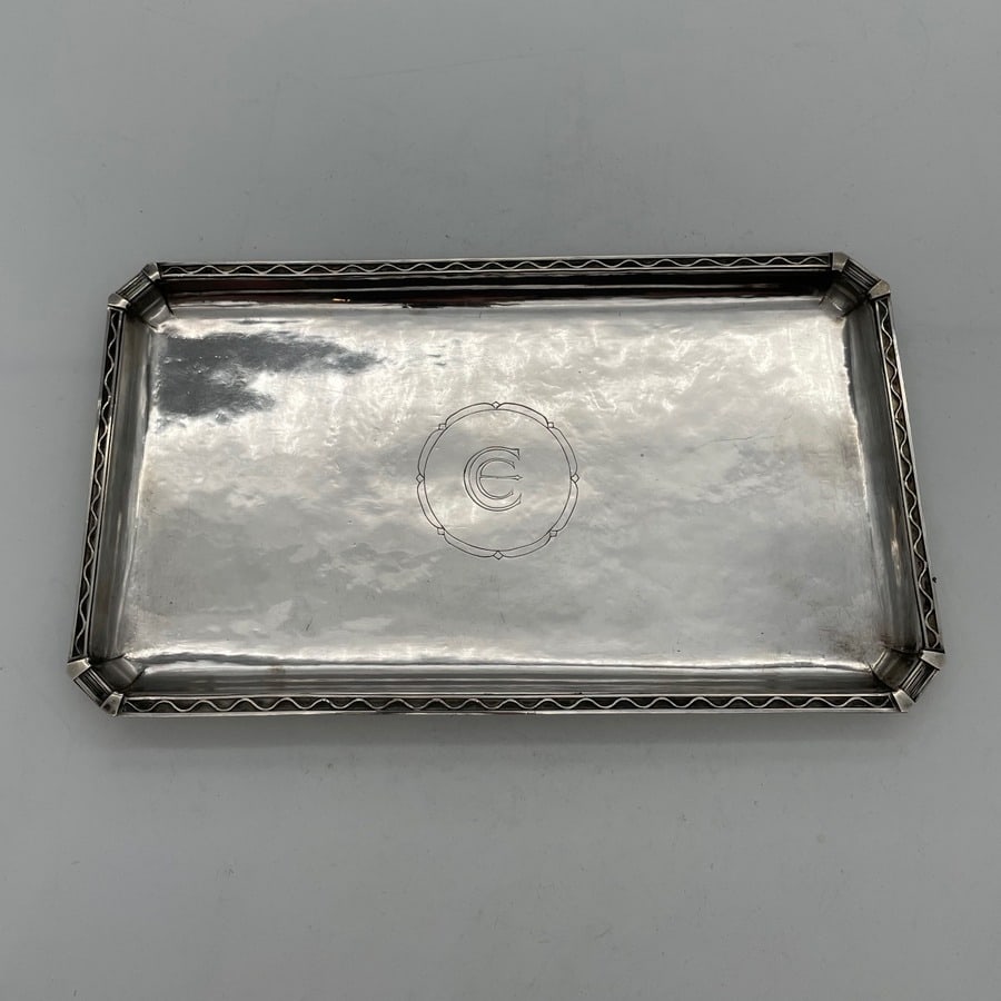 Mid 20th Century Modern Sterling Silver Drinks Tray London 1949 Frederick Newland Smith - 2