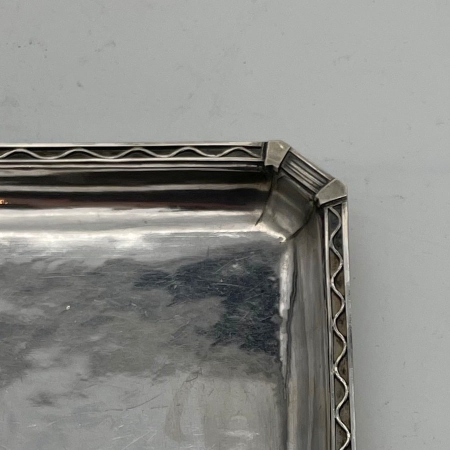 Mid 20th Century Modern Sterling Silver Drinks Tray London 1949 Frederick Newland Smith - 6