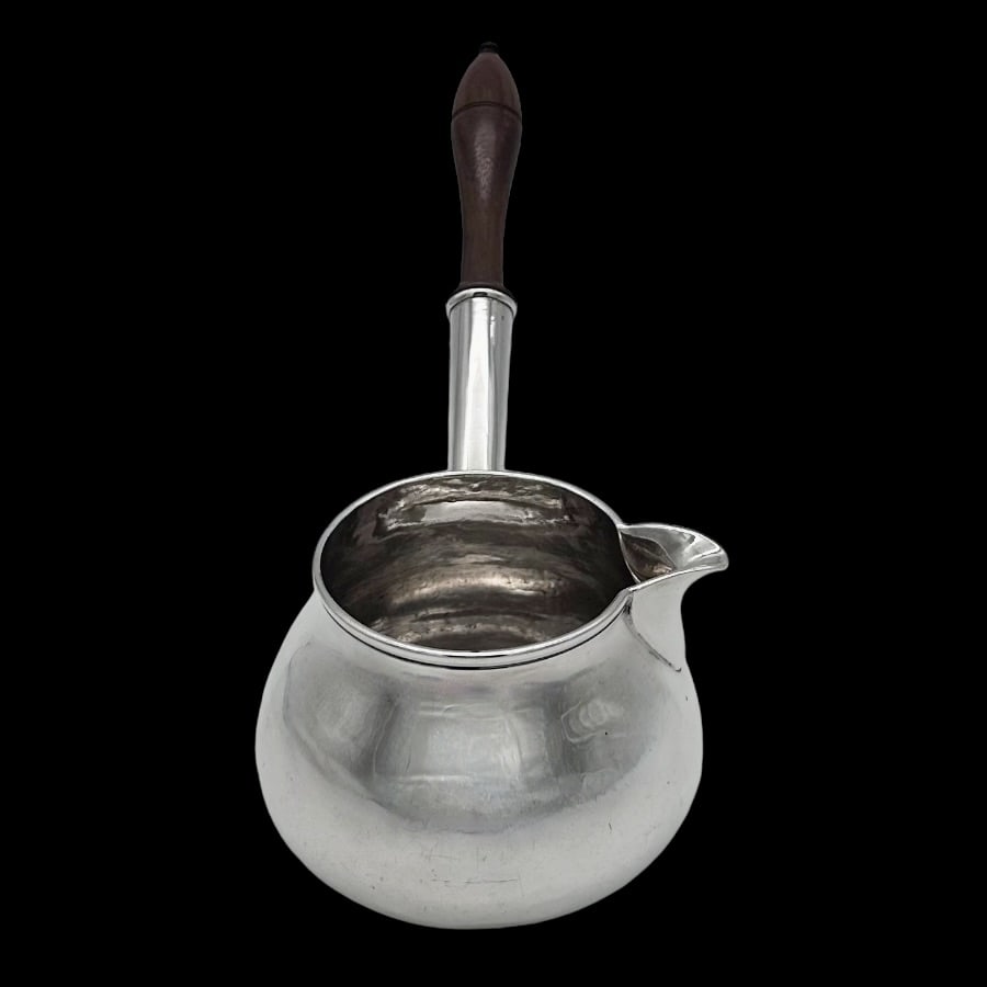 Early 18th Century Antique George I Silver Large Brandy Pan London 1725 William Spackman - 3
