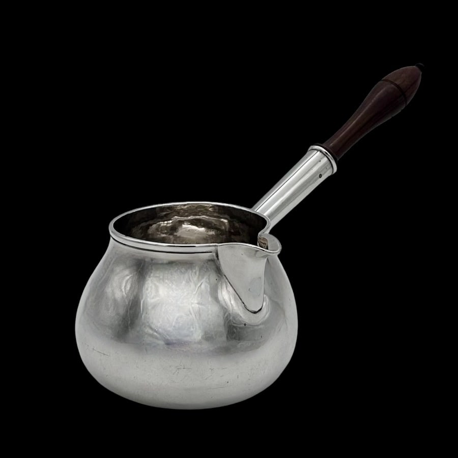 Early 18th Century Antique George I Silver Large Brandy Pan London 1725 William Spackman - 4