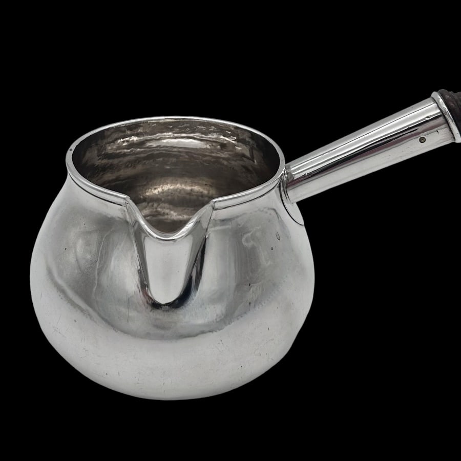 Early 18th Century Antique George I Silver Large Brandy Pan London 1725 William Spackman - 7