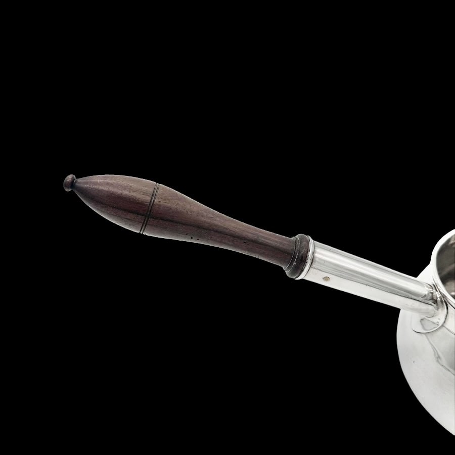 Early 18th Century Antique George I Silver Large Brandy Pan London 1725 William Spackman - 9
