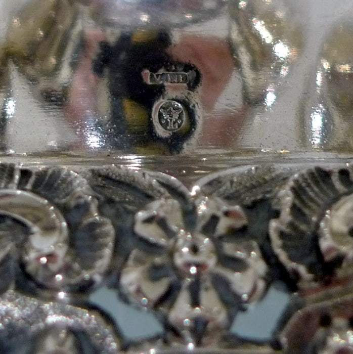 Mid 19th Century Portuguese Silver Inkstand Circa 1850 Lisbon (maker IFBA) - 6