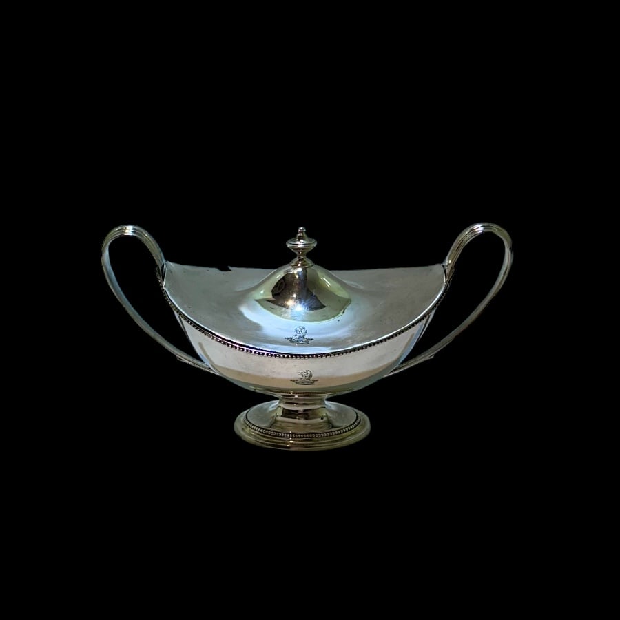 18th Century Antique George III Pair Silver Sauce Tureens London 1786 John Scofield - 3
