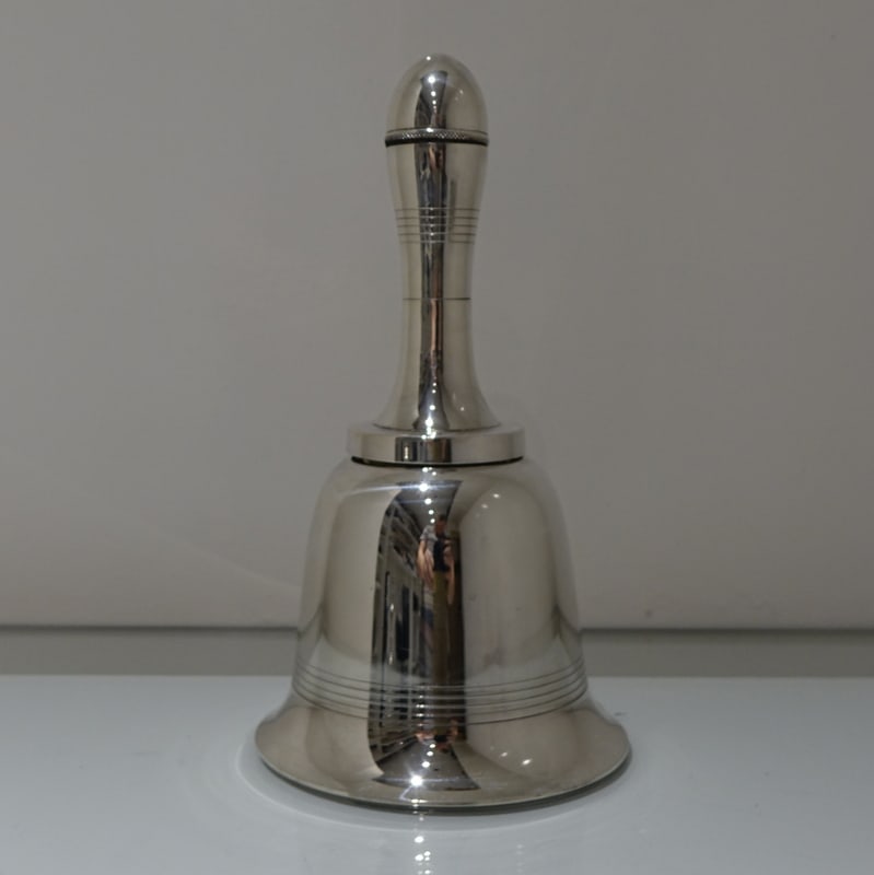 Early 20th Century George V Silver-Plate Bell Formed Cocktail Shaker Circa 1935 Asprey & Co - 2