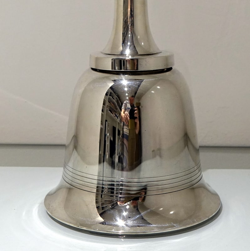 Early 20th Century George V Silver-Plate Bell Formed Cocktail Shaker Circa 1935 Asprey & Co - 6