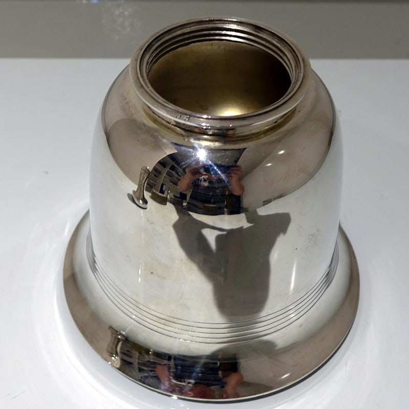 Early 20th Century George V Silver-Plate Bell Formed Cocktail Shaker Circa 1935 Asprey & Co - 8