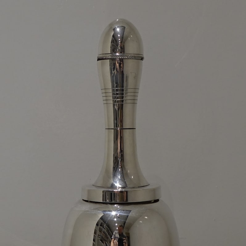 Early 20th Century George V Silver-Plate Bell Formed Cocktail Shaker Circa 1935 Asprey & Co - 9