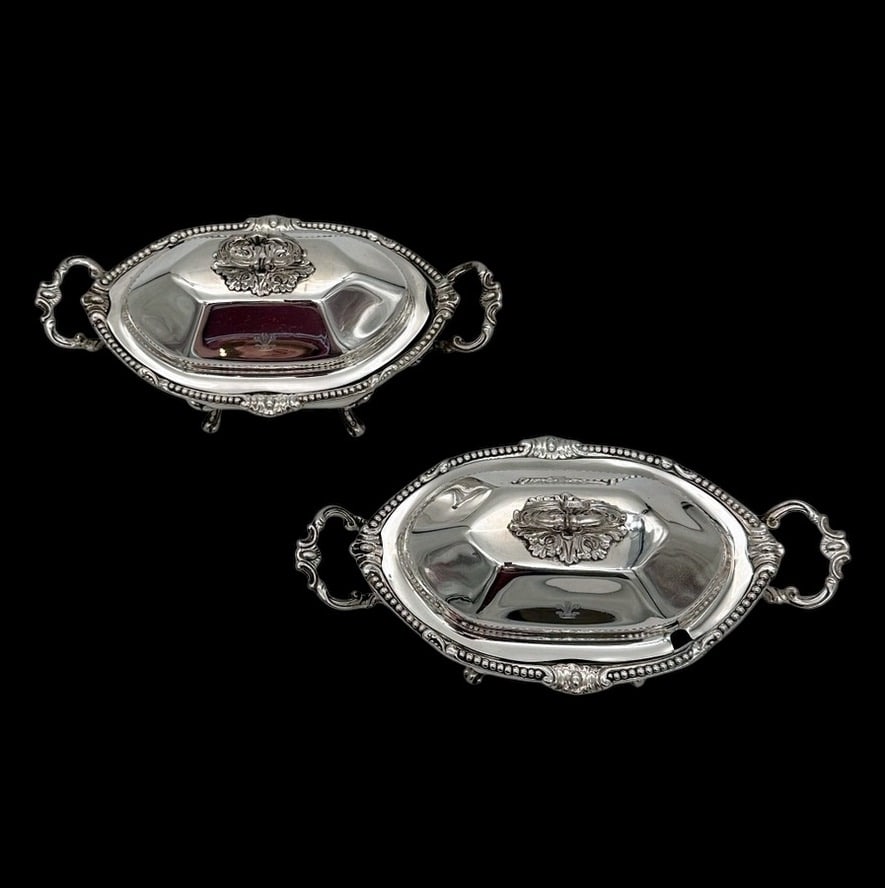 Early 19th Century Antique George IV Silver Pair Sauce Tureens London 1823 William Stroud - 3