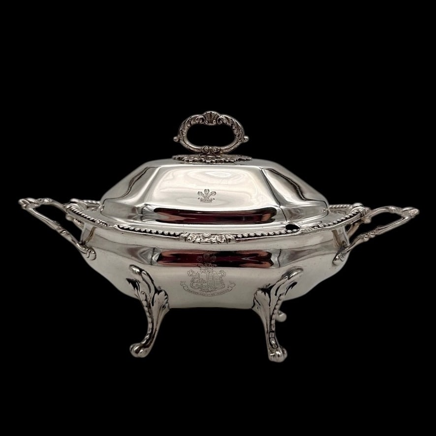 Early 19th Century Antique George IV Silver Pair Sauce Tureens London 1823 William Stroud - 4