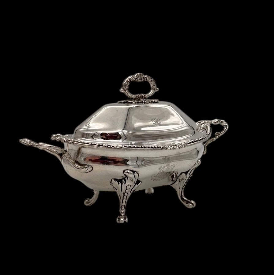Early 19th Century Antique George IV Silver Pair Sauce Tureens London 1823 William Stroud - 7