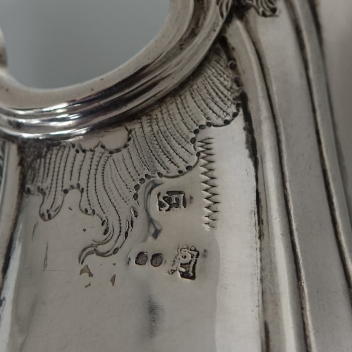 18th Antique Century Silver Portuguese Jug Circa 1760 Porto Maker GS - 11