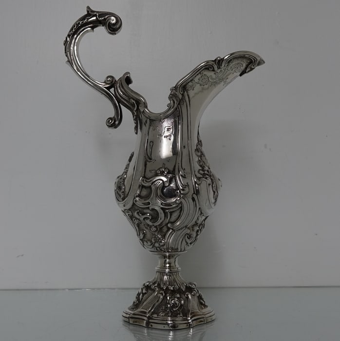 18th Antique Century Silver Portuguese Jug Circa 1760 Porto Maker GS - 2