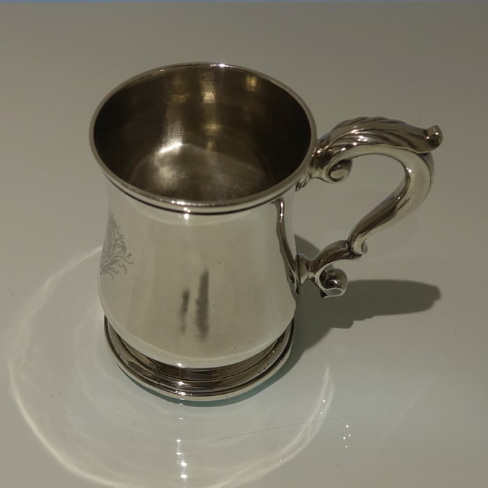 Mid 18th Century Antique George II Sterling Silver Pint Mug London 1742 John Eckford - 3