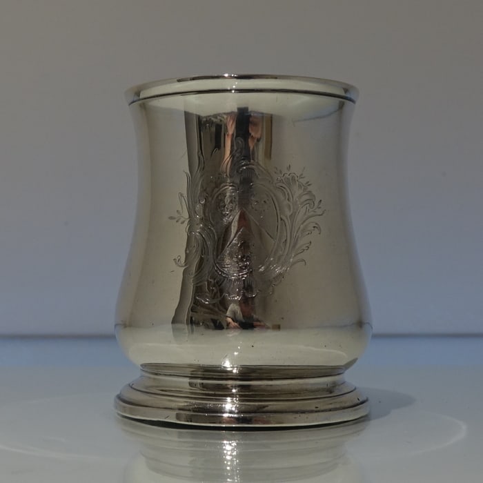 Mid 18th Century Antique George II Sterling Silver Pint Mug London 1742 John Eckford - 4