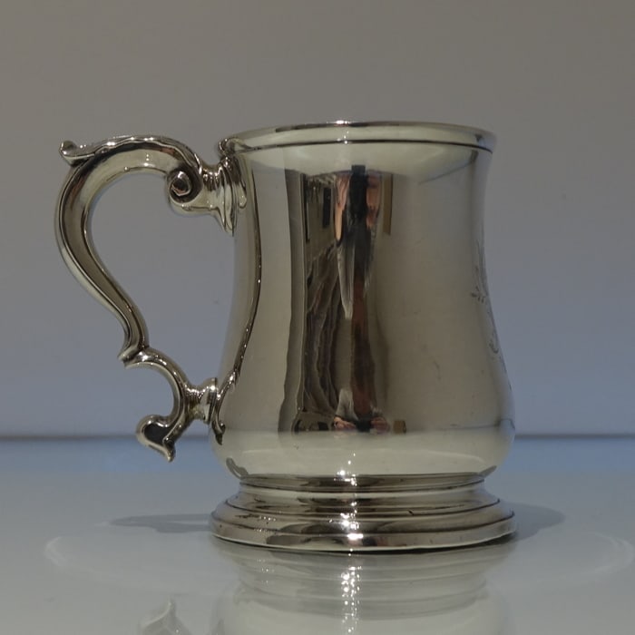 Mid 18th Century Antique George II Sterling Silver Pint Mug London 1742 John Eckford - 5