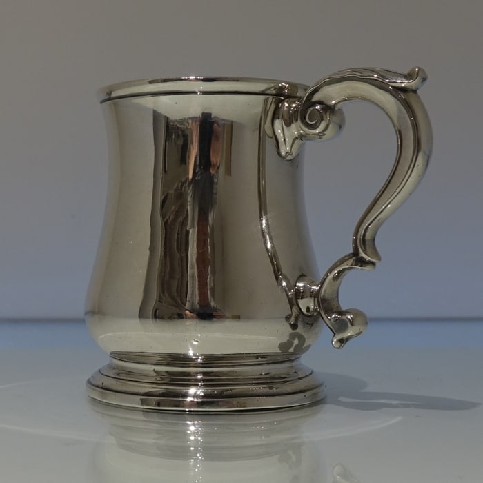 Mid 18th Century Antique George II Sterling Silver Pint Mug London 1742 John Eckford - 6