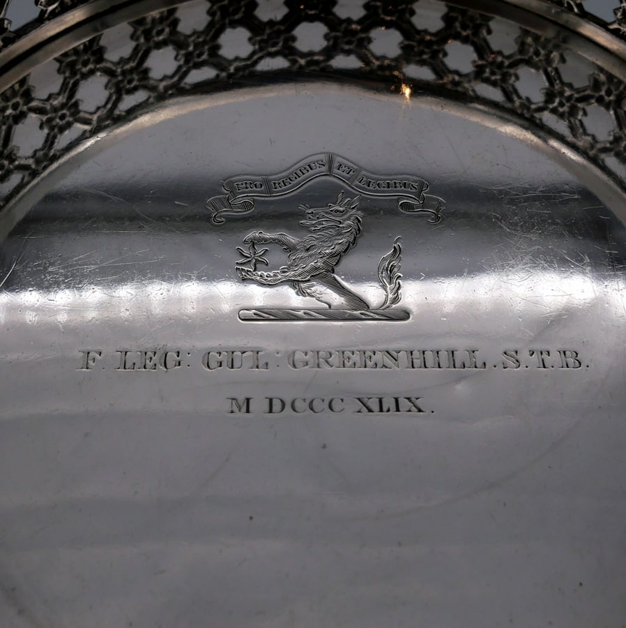 Early 19th Century Antique George IV Sterling Silver Wine Coaster London 1826 Benjamin Smith III - 5