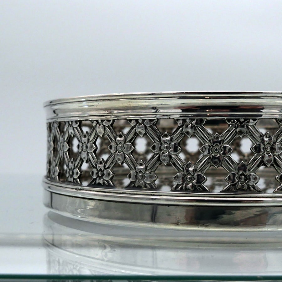 Early 19th Century Antique George IV Sterling Silver Wine Coaster London 1826 Benjamin Smith III - 6