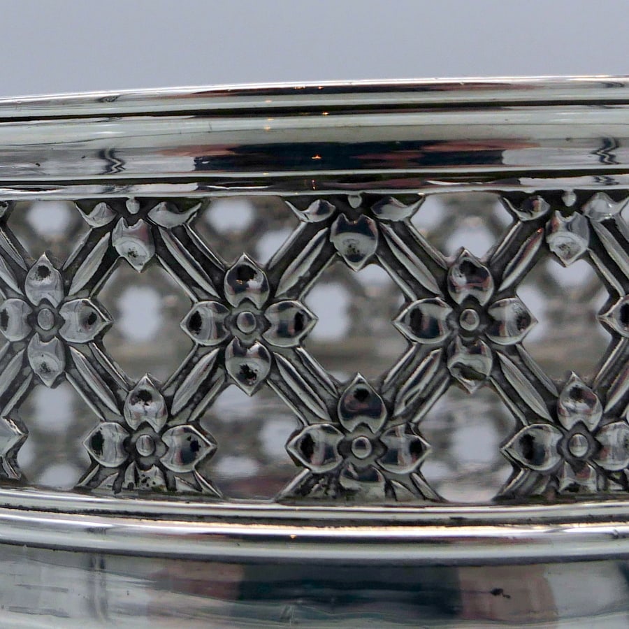 Early 19th Century Antique George IV Sterling Silver Wine Coaster London 1826 Benjamin Smith III - 7