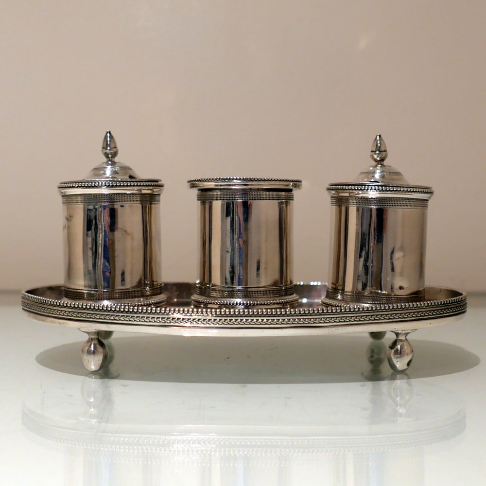 Early 19th Century Antique Spanish Provincial Silver Inkstand Cordoba 1800 Mateo Mtz Moreno - 2